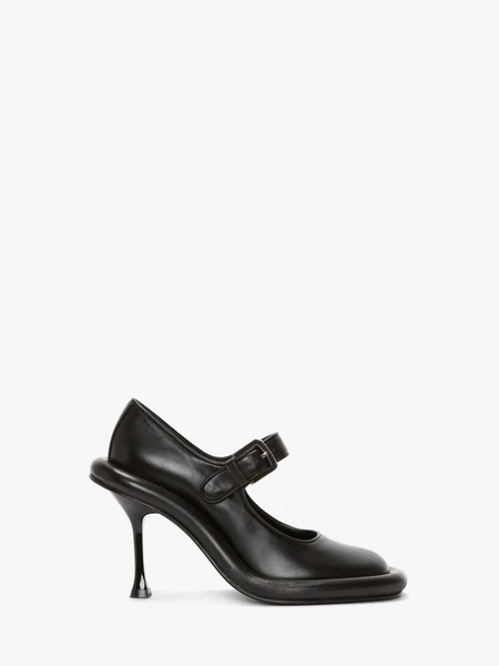 BUMPER-TUBE LEATHER MARYJANE HEELS in black | JW Anderson US