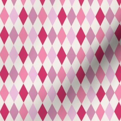 Harmonious Harlequins in Positively Pink Fabric | Spoonflower