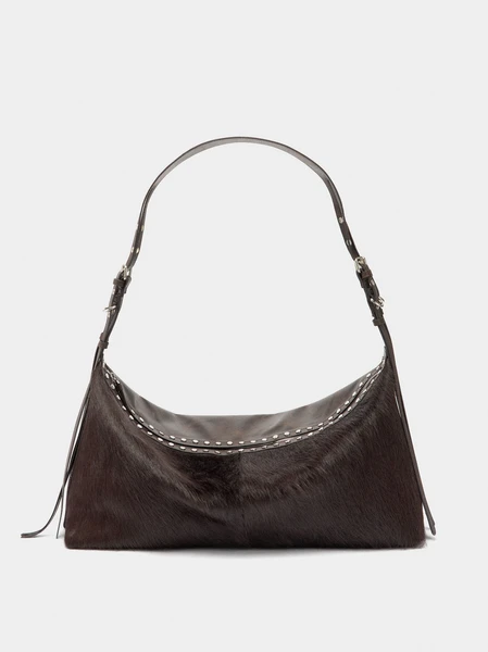 Sac avec détails en cuir et clous