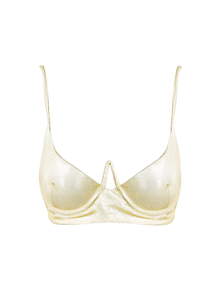 Sarine Metallic Bralet Gold