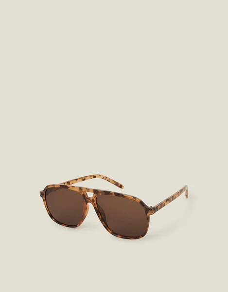 Tortoiseshell Retro Aviator Sunglasses