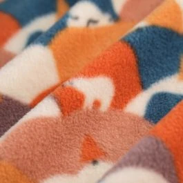 Tissu polaire ours naïf rose