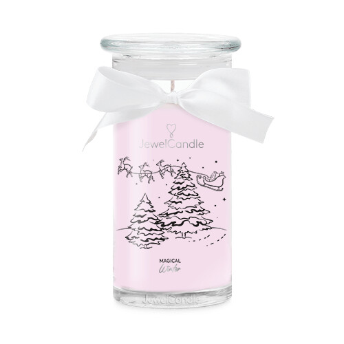 Bougie de Noël Magical Winter avec bijou en argent | JewelCandle