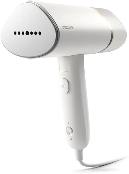 Philips Défroisseur à Main 3000 Séries - 1000W, 20 g/min de vapeur, Plaque vapeur métallique, Réservoir d'Eau Amovible de 120 ml, Plaque Chauffante, Blanc (STH3020/10)