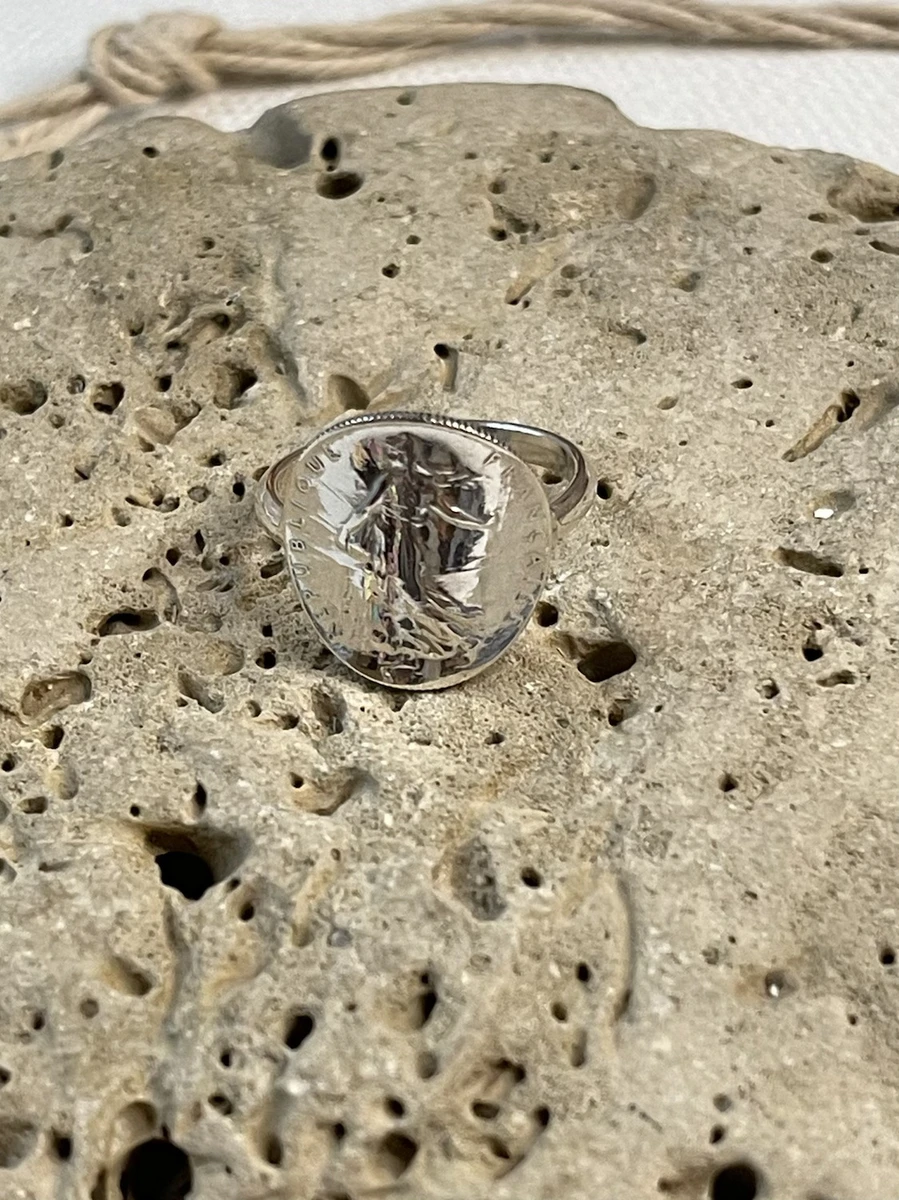 Bague 50 centimes Argent Massif