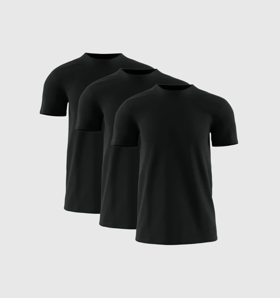 T-shirts Fincut - Pack de 3 - Noir 3XL