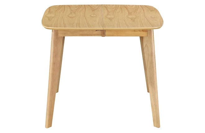 Table à manger extensible scandinave carrée placage chêne L90-130 cm LEENA - Miliboo