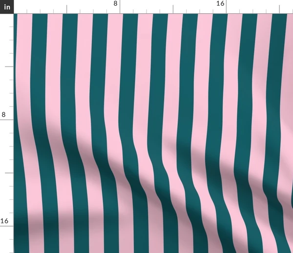JP1 - Wide - Basic Stripes in Aquamarine Fabric | Spoonflower