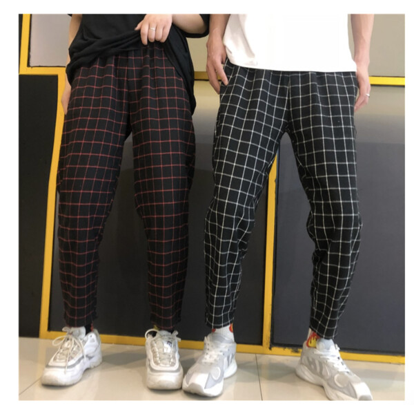 Pantalon à carreaux