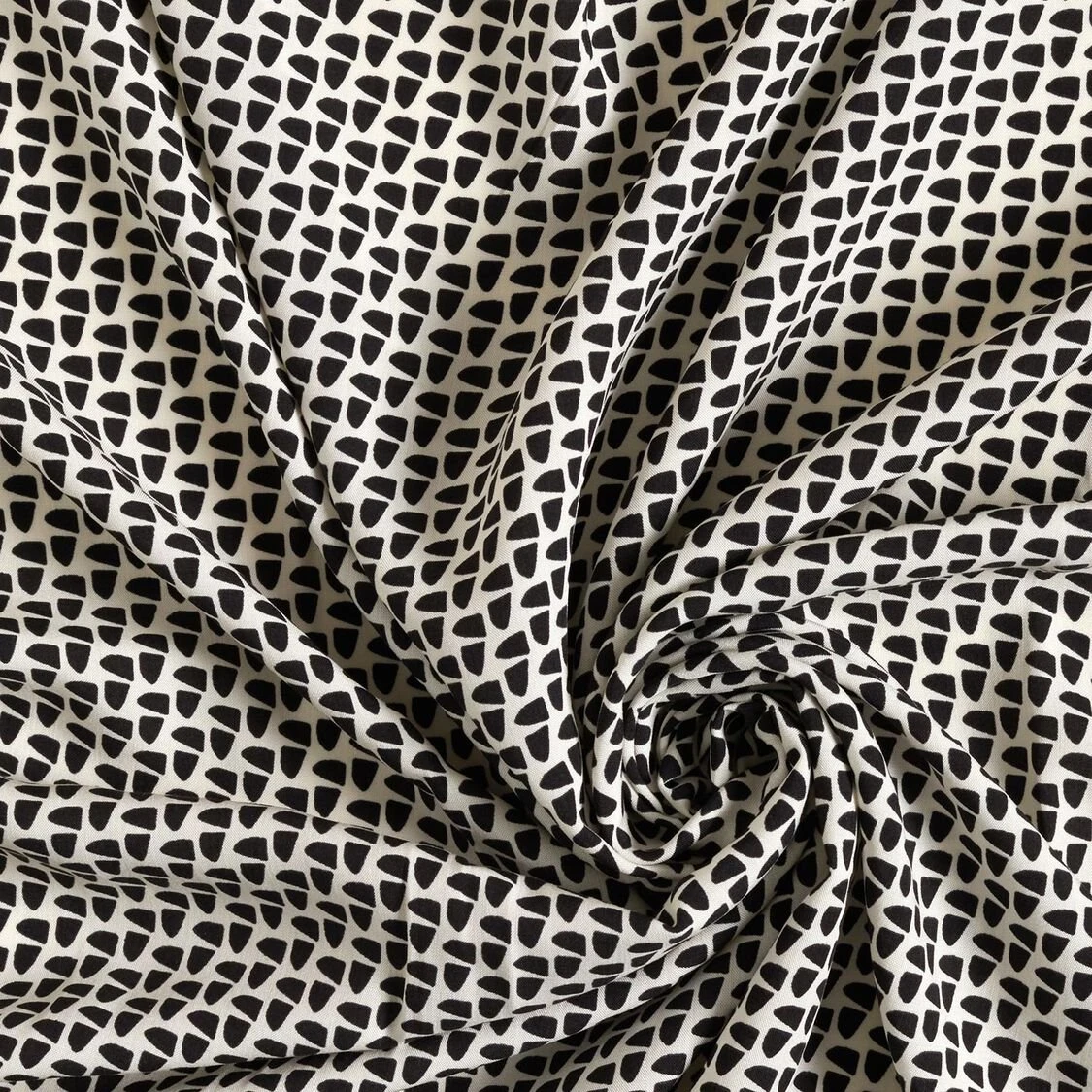 Tissu pour chemisier Graphique abstrait – crème/noir - Idéal pour Tuniques