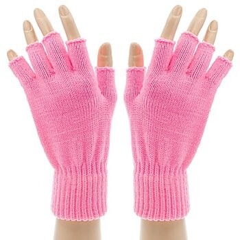 Mitaines tricotés, rose