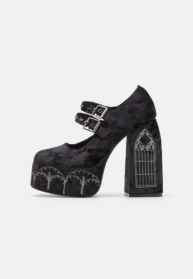 LADY MENACE GRUNGE CRUSHED - Escarpins à plateforme - black