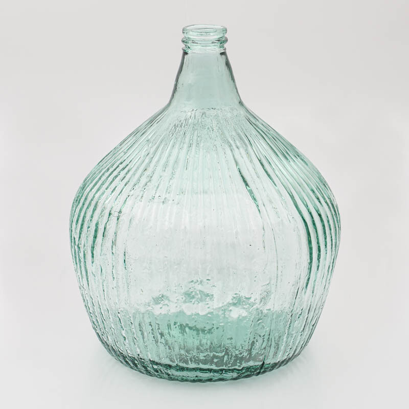 Vase Dame Jeanne 'Jutta' 16L avec tige/herbe de pampa 