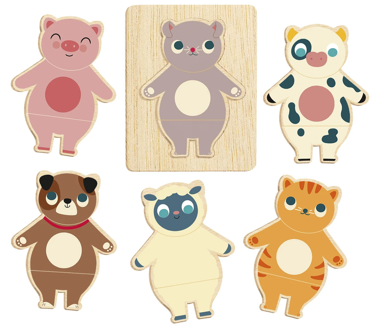 Mes silhouettes en bois - La ferme - Jeux enfants - Auzou