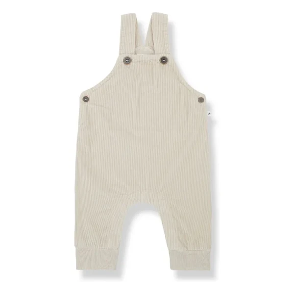 1+ in the family - Salopette Adolf Velours Côtelé - Ecru | Smallable