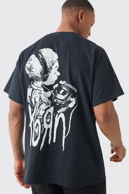 T-shirt oversize à imprimé Korn