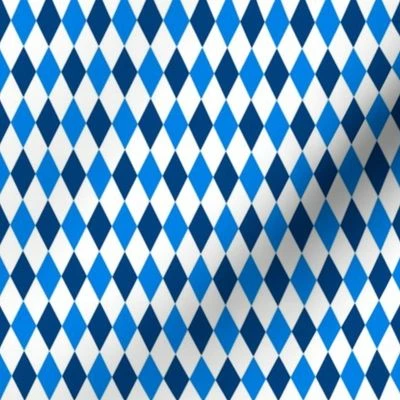 harlequin diamond blue navy white small Fabric | Spoonflower