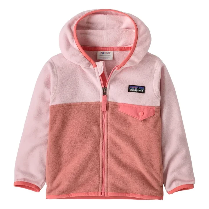 Patagonia - Veste Polaire Micro D Snap-T Fibres Recyclées Bébé - Rose | Smallable