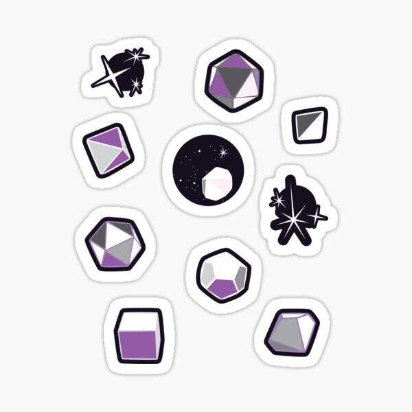 Dés polyhédral de la nébuleuse violette | Sticker