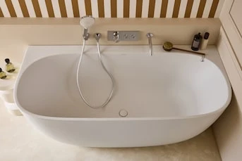 Baignoire semi-îlot 170 x 80 cm, E6D512