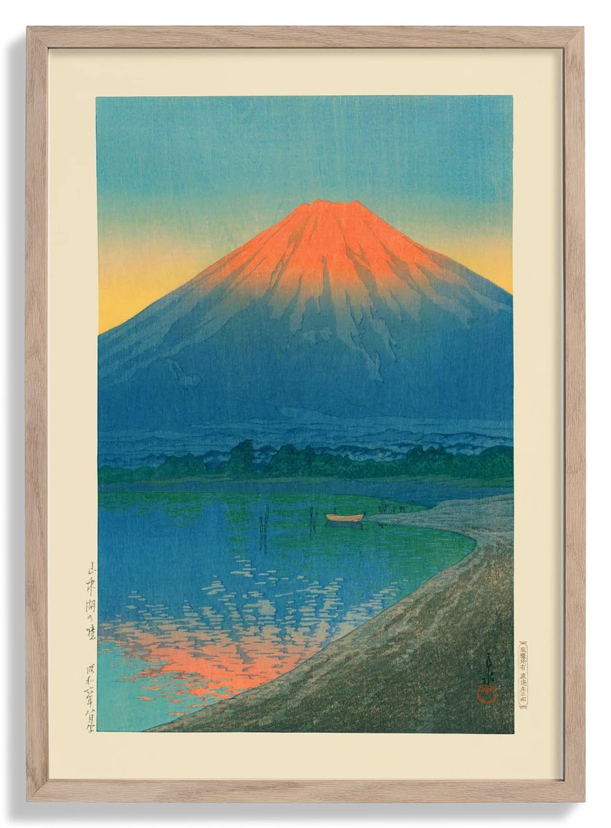 Lake Yamanaka and Mt. Fuji by Hasui Japanese Poster