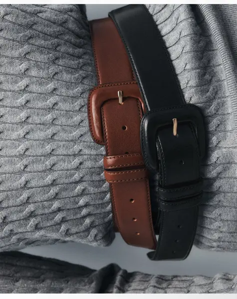  Ceinture en cuir boucle carre