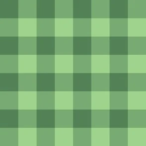 JP30 - Two Tone Green Buffalo Plaid Fabric | Spoonflower