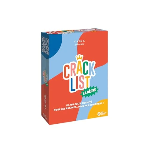 CRACK LIST La Récré – Jeu de Cartes Éducatif et Amusant - Version Ludique du Petit Bac - Idéal pour Jouer en Famille et avec Les Plus Jeunes - 2 à 8 Joueurs - À partir de 7 Ans