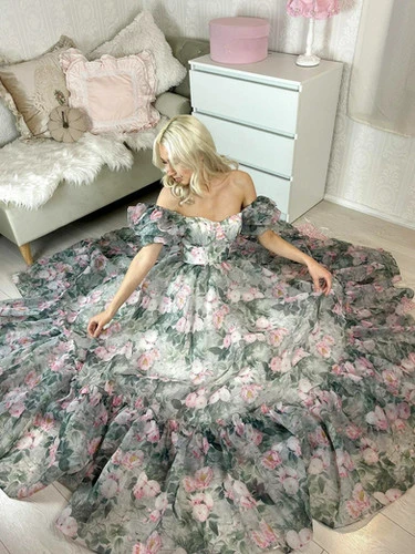 The Sorority Gown in Peony Bouquet | Fanciful Doll