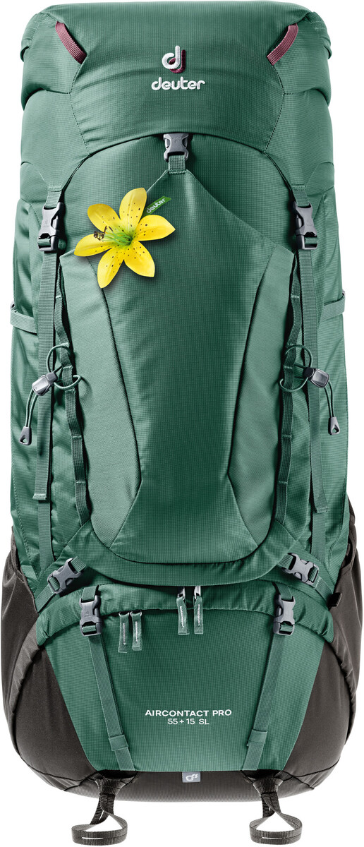 deuter Aircontact Pro 55 + 15 SL Sac &agrave; dos Femme, vert