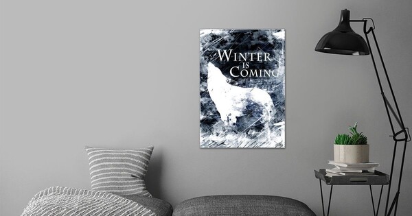 'Winter Wolf Black' Metal Poster Print - Musenyo | Displate