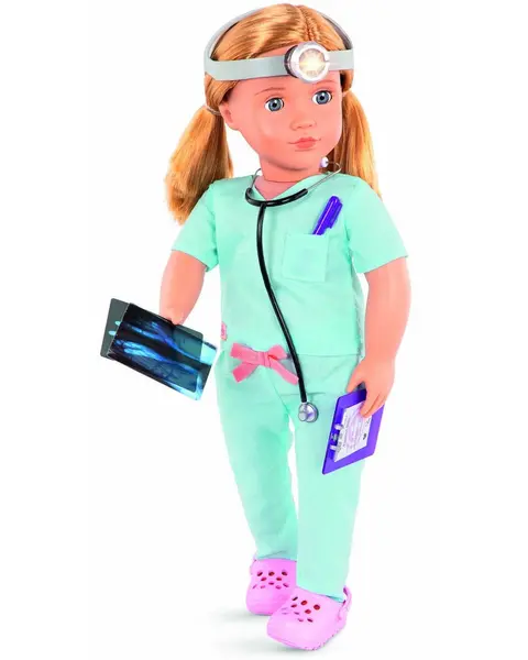 POUPEE 46CM TONIA BLONDE CHIRURGIENNE  46 cm. Poupée docteur avec 1...