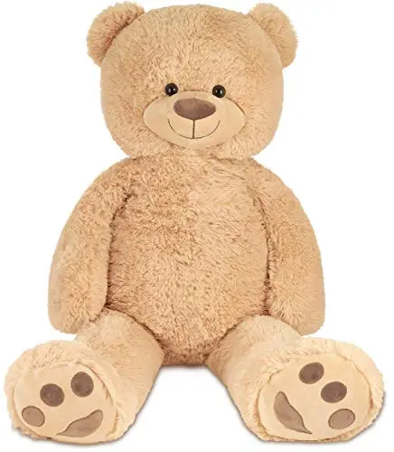BRUBAKER - Peluche géante XXL - Ours/Nounours - 100 cm - Ultra Douce &amp; Mignonne - Beige
