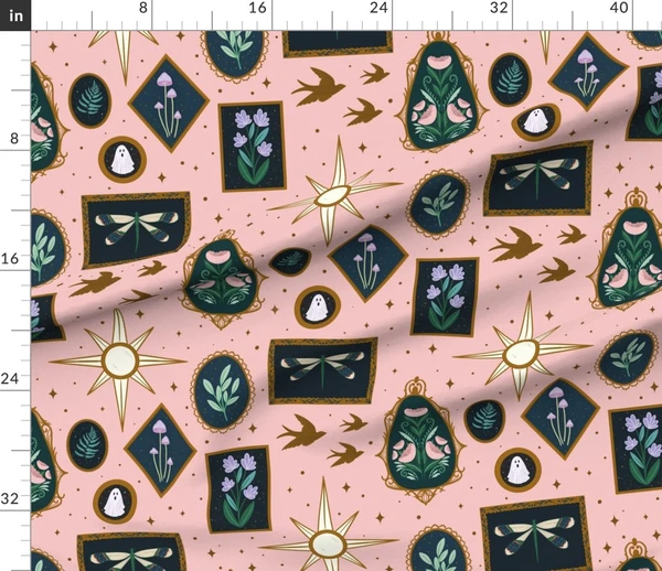 Fabric in Big cottage core wall