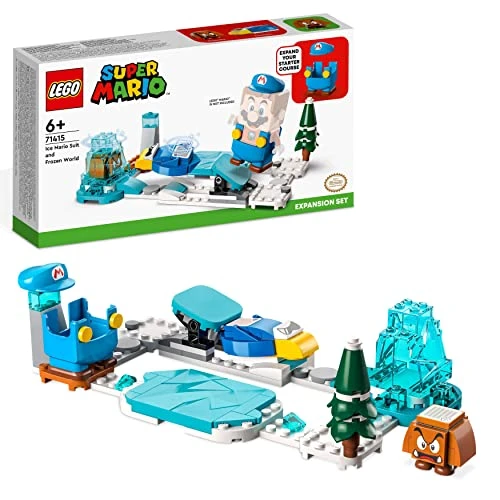 LEGO Super Mario 71415 Ensemble D'Extension Costume De Mario De Glace Et Monde Glacé, Jouet Ã€ Collectionner avec Figurines Ennemies Pinglisse Et Goomba