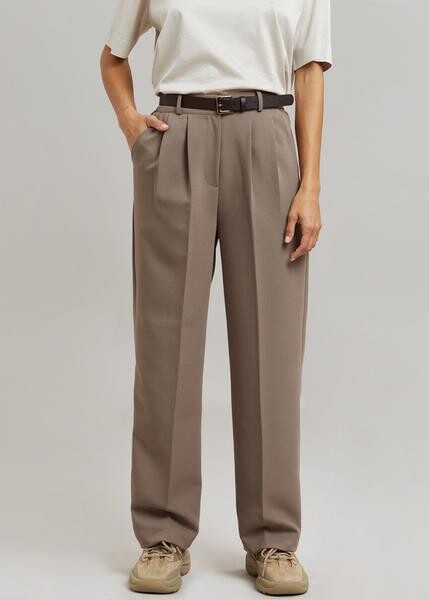 Payli Belted Suit Pants - Mocha