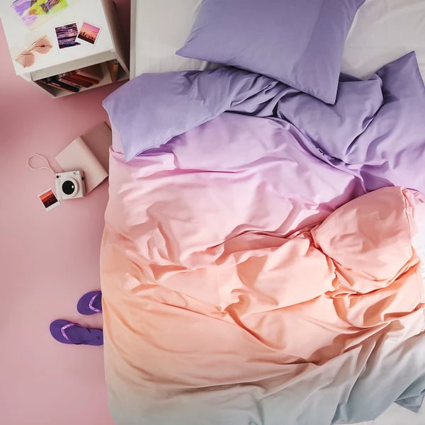 FLÄDERBUSKE Housse de couette et 2 taies - multicolore 240x220/65x65 cm