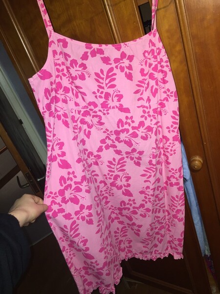 robe hawaïenne rose T44