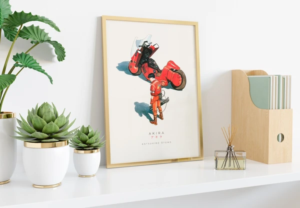 Affiche Akira (アキラ ) (1988) - Katsuhiro Ōtomo, affiche manga, affiche de film, affiche illustrée, idée cadeau, affiche anime science fiction