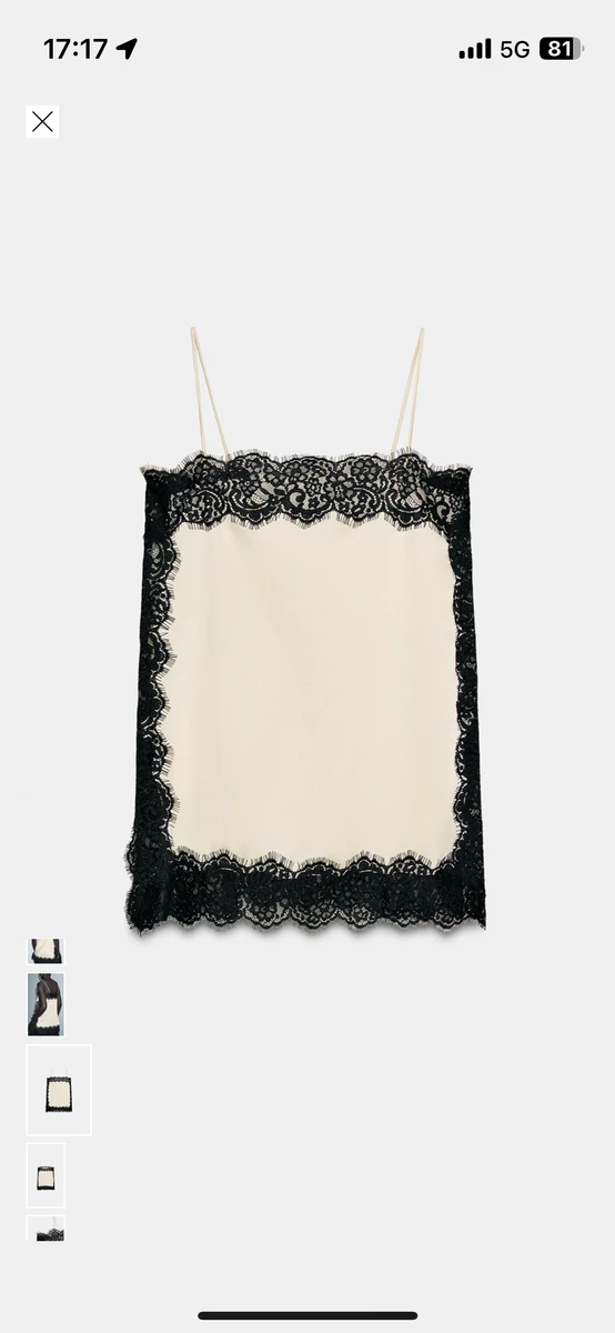 Débardeur dentelle blanc et noir 