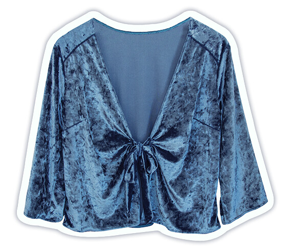 Chemise Blue Velvet