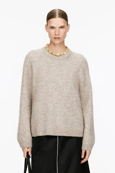 Pull en mélange de laine et d'alpaga – Beige – ARKET FR