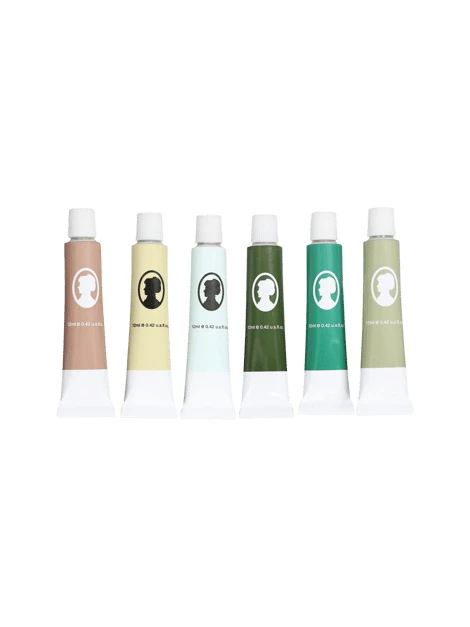 Set de peinture acrylique | À base d’eau. 12 ml. Lot de 6. | Mint