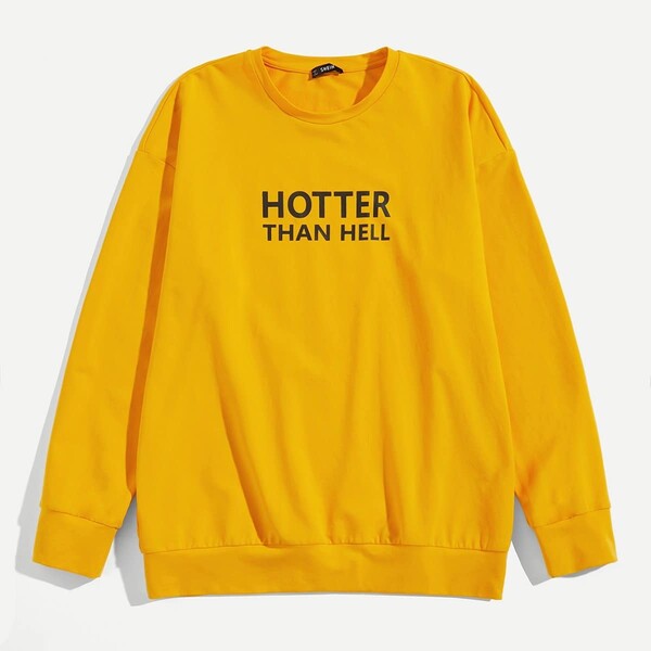 Homme Pull imprimé lettre