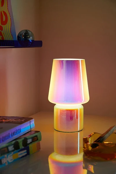 Iridescent Little Glass Table Lamp