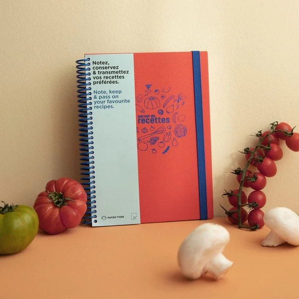 Carnet de Recettes - Coloris au Choix - Corail