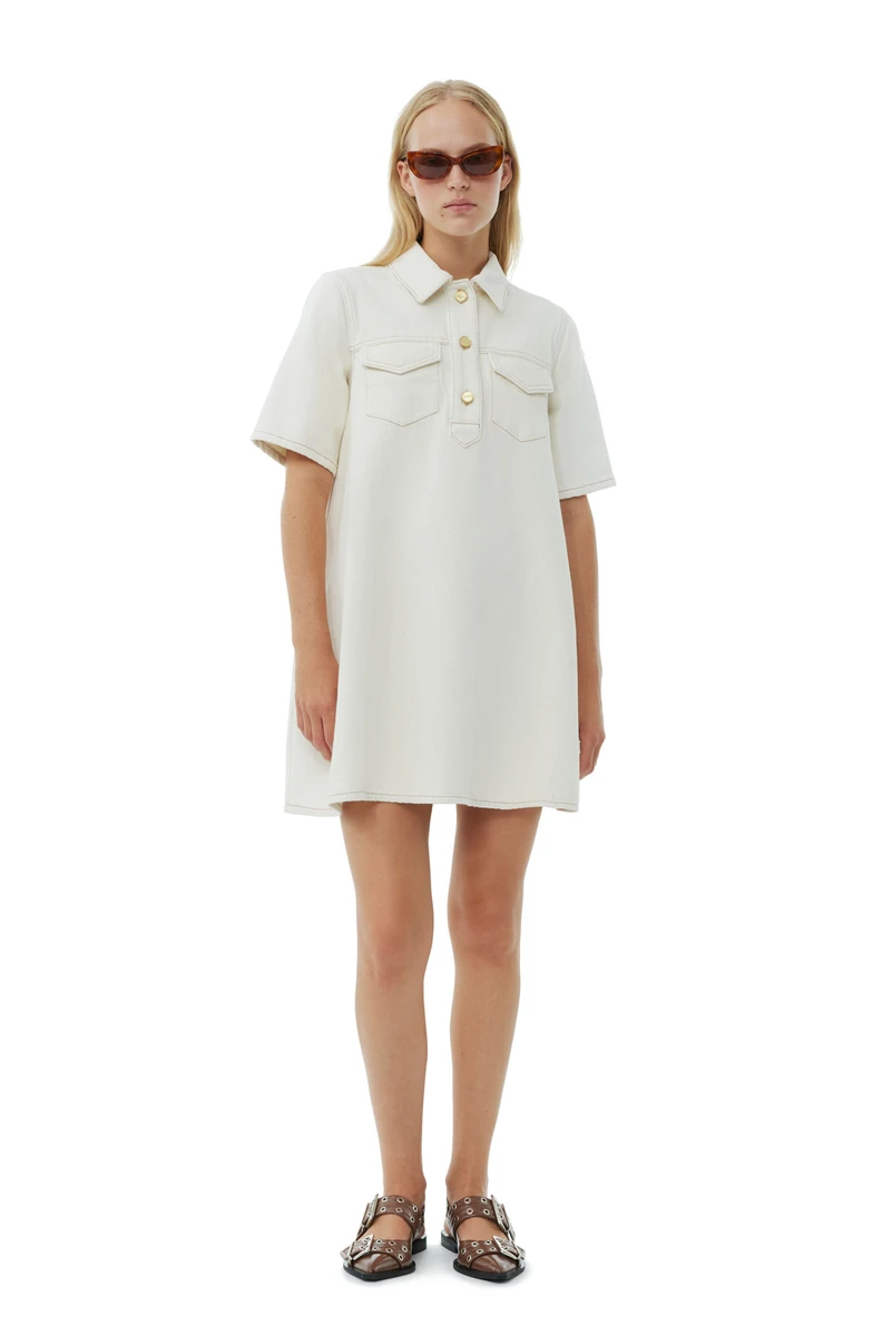 Robe White Heavy Denim Mini