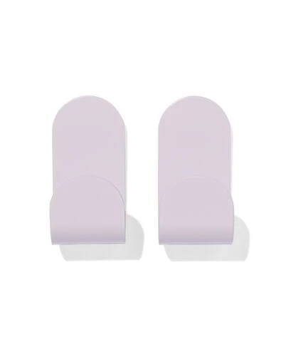 2 crochets à coller inox lilas 5x2.5 - HEMA