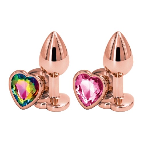Plug Anal Bijou Coeur Rear Assets Rose Gold Small NSNovelties | espaceplaisir