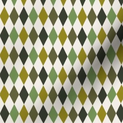 Harmonious Harlequins in Olive Green Fabric | Spoonflower